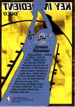 1997-98 Fleer - Key Ingredient Gold #4 Juwan Howard Back