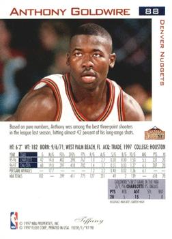 1997-98 Fleer - Traditions Tiffany #88 Anthony Goldwire Back