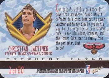 1997-98 Hoops - Frequent Flyer Club Upgrade #1 Christian Laettner Back