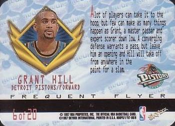 1997-98 Hoops - Frequent Flyer Club Upgrade #6 Grant Hill Back
