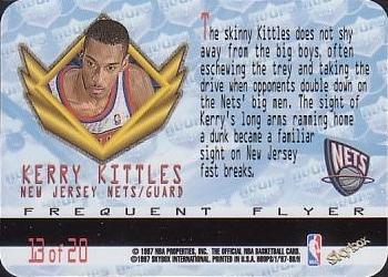 1997-98 Hoops - Frequent Flyer Club Upgrade #13 Kerry Kittles Back
