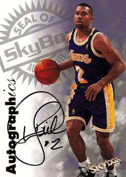 1997-98 SkyBox Premium - Autographics #NNO Derek Fisher Front