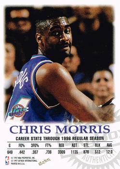 1997-98 SkyBox Premium - Autographics #NNO Chris Morris Back