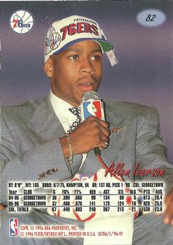 1996-97 Ultra #82 Allen Iverson Back