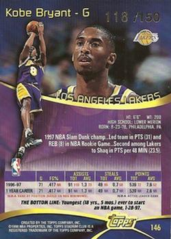 1997-98 Stadium Club - One of a Kind #146 Kobe Bryant Back