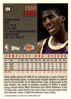 1997-98 Topps - Minted in Springfield #194 Eddie Jones Back