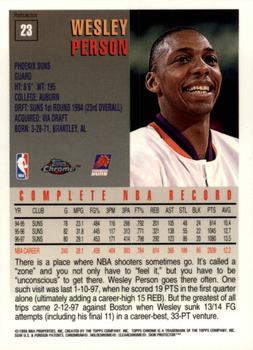 1997-98 Topps Chrome - Refractors #23 Wesley Person Back