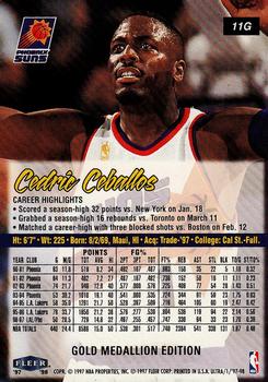 1997-98 Ultra - Gold Medallion #11G Cedric Ceballos Back