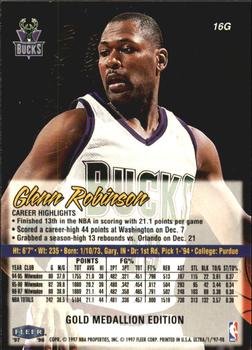 1997-98 Ultra - Gold Medallion #16G Glenn Robinson Back