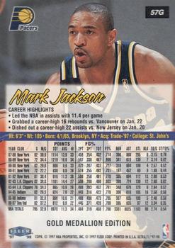 1997-98 Ultra - Gold Medallion #57G Mark Jackson Back