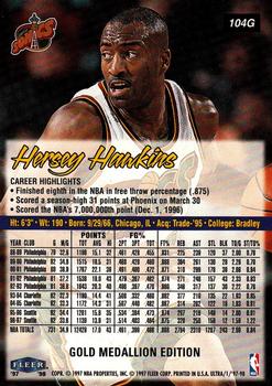 1997-98 Ultra - Gold Medallion #104G Hersey Hawkins Back
