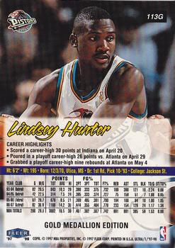 1997-98 Ultra - Gold Medallion #113G Lindsey Hunter Back