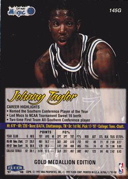 1997-98 Ultra - Gold Medallion #145G Johnny Taylor Back