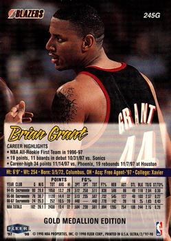 1997-98 Ultra - Gold Medallion #245G Brian Grant Back