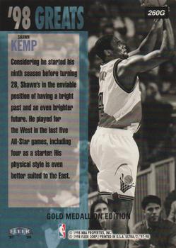1997-98 Ultra - Gold Medallion #260G Shawn Kemp Back