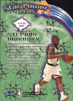 1997-98 Ultra - Star Power Plus #5 SPP Stephon Marbury Back