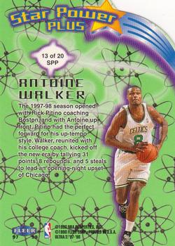 1997-98 Ultra - Star Power Plus #13 SPP Antoine Walker Back