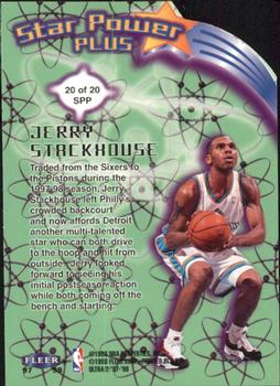 1997-98 Ultra - Star Power Plus #20 SPP Jerry Stackhouse Back