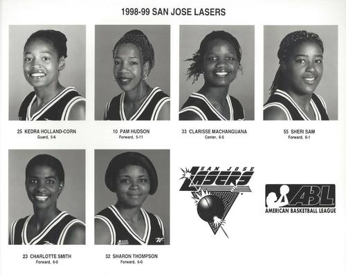 1998 San Jose Lasers Team Photos #NNO Kedra Holland-Corn / Pam Hudson / Clarisse Machanguana / Sheri Sam / Charlotte Smith / Sharon Thompson Front
