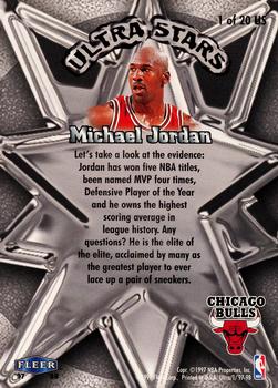 1997-98 Ultra - Ultra Stars Gold #1 US Michael Jordan Back