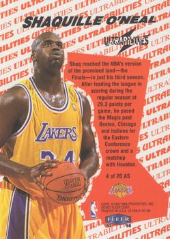 1997-98 Ultra - Ultrabilities All-Star #4 AS Shaquille O'Neal Back