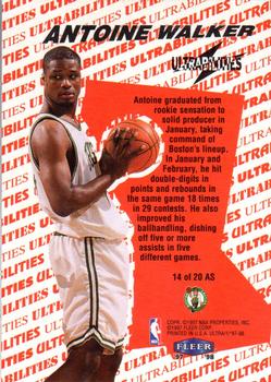 1997-98 Ultra - Ultrabilities All-Star #14 AS Antoine Walker Back