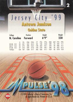 1998 Collector's Edge Impulse - Jersey City '99 #2 Antawn Jamison Back