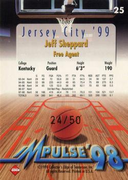 1998 Collector's Edge Impulse - Jersey City '99 SN50 #25 Jeff Sheppard Back