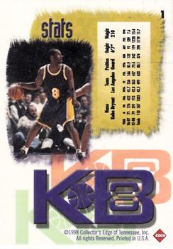 1998 Collector's Edge Impulse - KB8 #1 Kobe Bryant Back