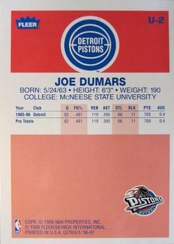 1996-97 Ultra - Ultra Decade #U-2 Joe Dumars Back