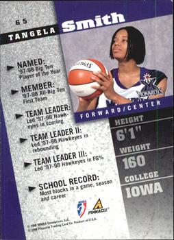 1998 Pinnacle WNBA - Court Collection #65 Tangela Smith Back