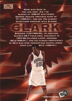 1998 Press Pass - Fastbreak #FB7 Keon Clark Back