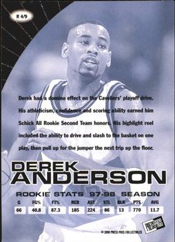 1998 Press Pass - Real Deal Rookies #R4 Derek Anderson Back