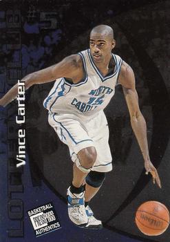 1998 Press Pass Authentics - Lottery Club #LC7 Vince Carter Front