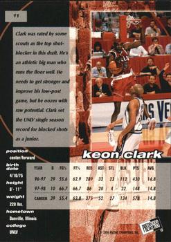 1998 Press Pass Double Threat - Alley-Oop #11 Keon Clark Back