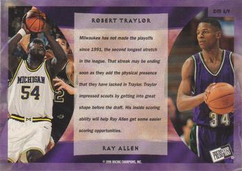 1998 Press Pass Double Threat - Dreammates #DM5 Robert Traylor / Ray Allen Back