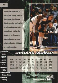 1998 Press Pass Double Threat - Torquers #42 Antoine Walker Back