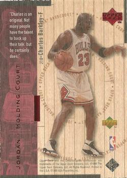 1998 Upper Deck Hardcourt - Jordan Holding Court Red #J10 Charles Barkley / Michael Jordan Back