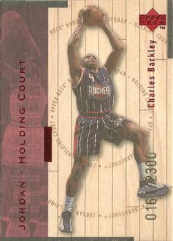 1998 Upper Deck Hardcourt - Jordan Holding Court Red #J10 Charles Barkley / Michael Jordan Front