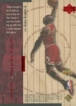 1998 Upper Deck Hardcourt - Jordan Holding Court Red #J13 Kobe Bryant / Michael Jordan Back