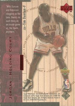 1998 Upper Deck Hardcourt - Jordan Holding Court Red #J24 Tim Duncan / Michael Jordan Back