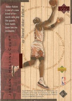 1998 Upper Deck Hardcourt - Jordan Holding Court Red #J28 Shareef Abdur-Rahim / Michael Jordan Back
