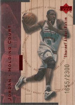 1998 Upper Deck Hardcourt - Jordan Holding Court Red #J28 Shareef Abdur-Rahim / Michael Jordan Front