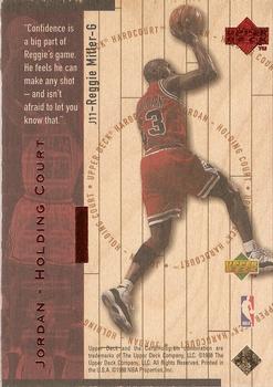 1998 Upper Deck Hardcourt - Jordan Holding Court Red #J11 Reggie Miller / Michael Jordan Back