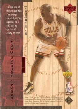 1998 Upper Deck Hardcourt - Jordan Holding Court Red #J14 Tim Hardaway / Michael Jordan Back