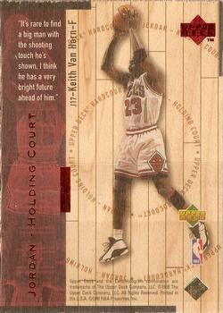 1998 Upper Deck Hardcourt - Jordan Holding Court Red #J17 Keith Van Horn / Michael Jordan Back