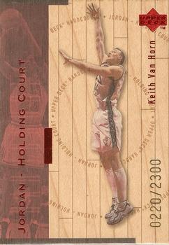 1998 Upper Deck Hardcourt - Jordan Holding Court Red #J17 Keith Van Horn / Michael Jordan Front