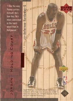 1998 Upper Deck Hardcourt - Jordan Holding Court Red #J19 Anfernee Hardaway / Michael Jordan Back