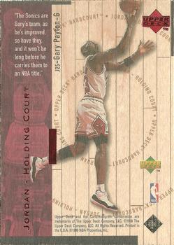 1998 Upper Deck Hardcourt - Jordan Holding Court Red #J25 Gary Payton / Michael Jordan Back