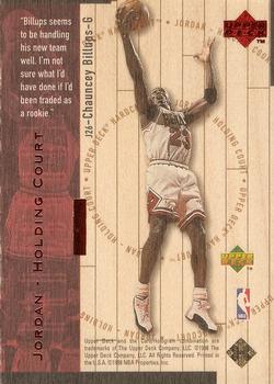 1998 Upper Deck Hardcourt - Jordan Holding Court Red #J26 Chauncey Billups / Michael Jordan Back